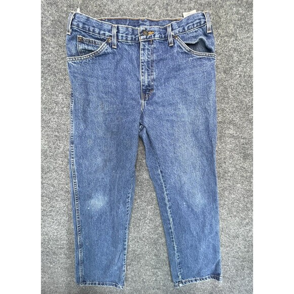 Dickies Jeans Mens 32x30 Blue Workwear 100% Cotton - Has Stains - Picture 1 of 11